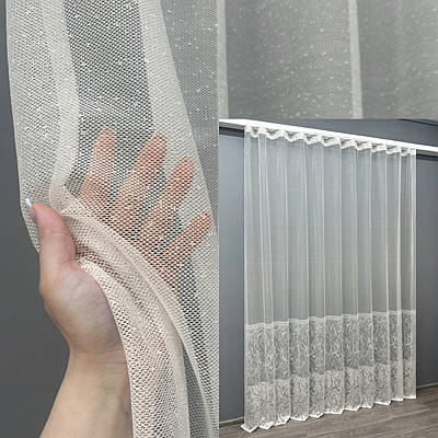 Тюль жакард. Колір білий. Код 1669т