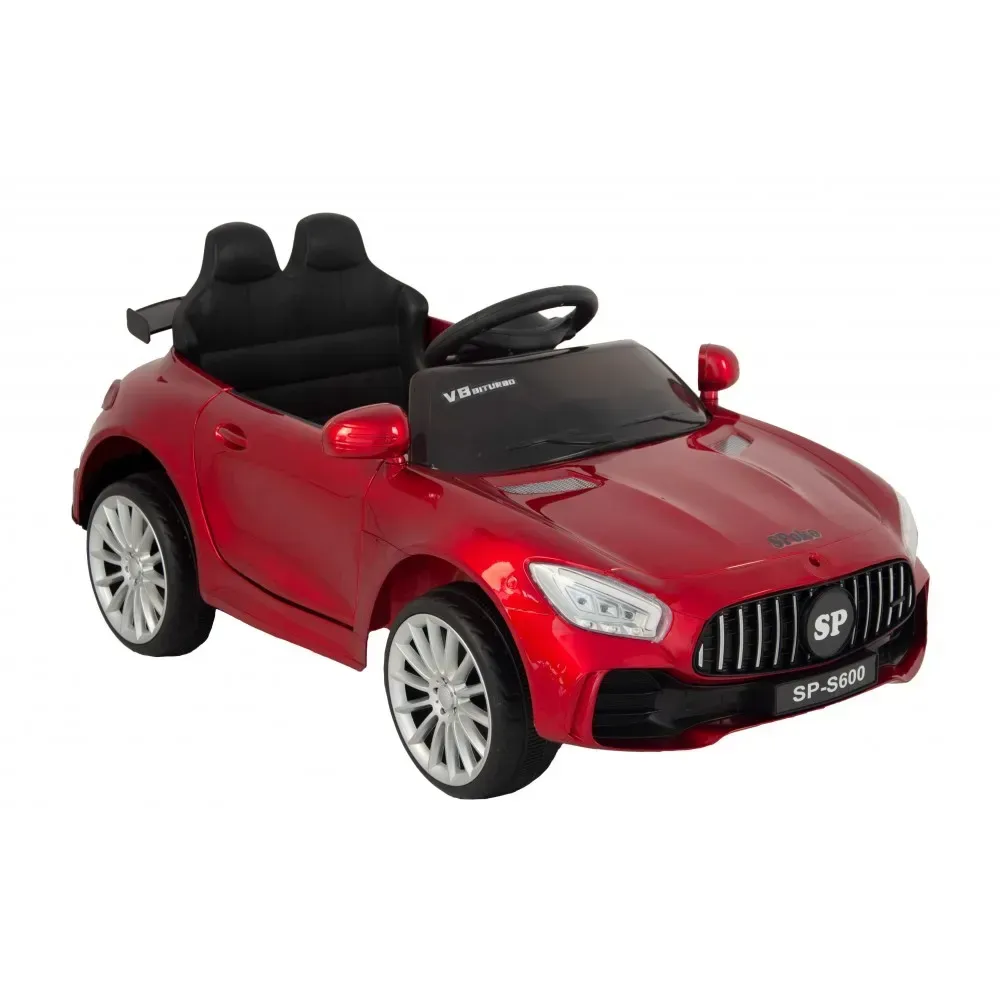 Одномісний дитячий електромобіль з музикою на пульті управління для хлопчиків та дівчаток Spoko SP-S600 червоний, фото 1