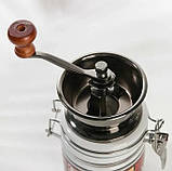 Кавомолка ручна з регулюванням помелу керамічна Ретро Біла, фото 9