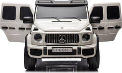 Дитяча акумуляторна машинка Mercedes Benz G63 AMG XXL Біла