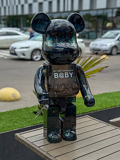 Статуетка Bearbrick My First Bearbrick B@BY дизайнерська фігурка для інтер'єру ведмідь Беарбрик 70 см чорний