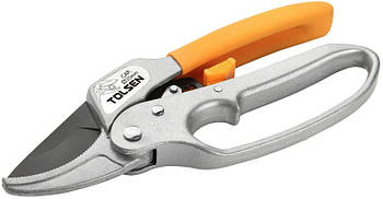 Секатор площинний Tolsen, d різу 19мм, 200мм, 220г