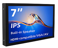 7" Портативний IPS-монітор 1024×600 HDMI/VGA/AV USB-C для ПК, ноутбука, камери, ТВ-бокса, DVD