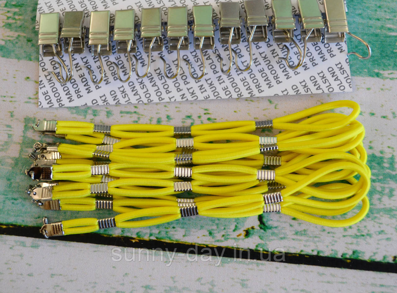 Бічна натяжка канви на верстаті / рамі "від Аліни" щільна колір - лимон, фото 1