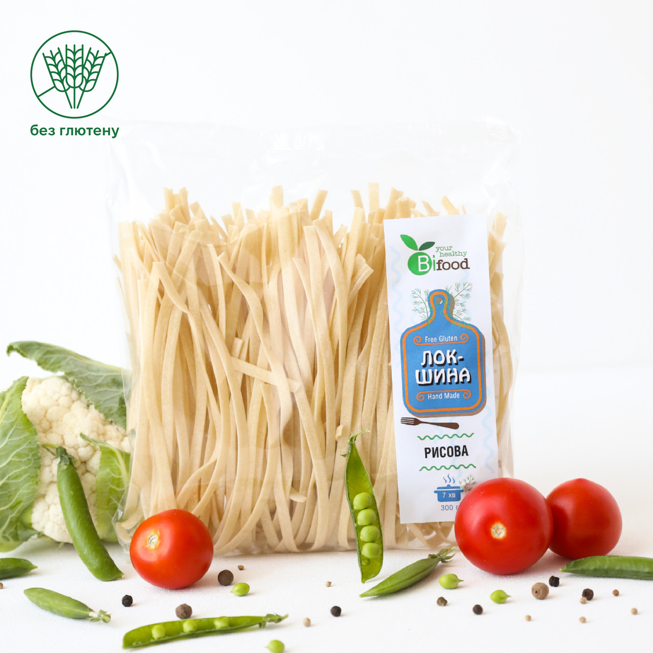 Локшина рисова 300 г Bifood, фото 1