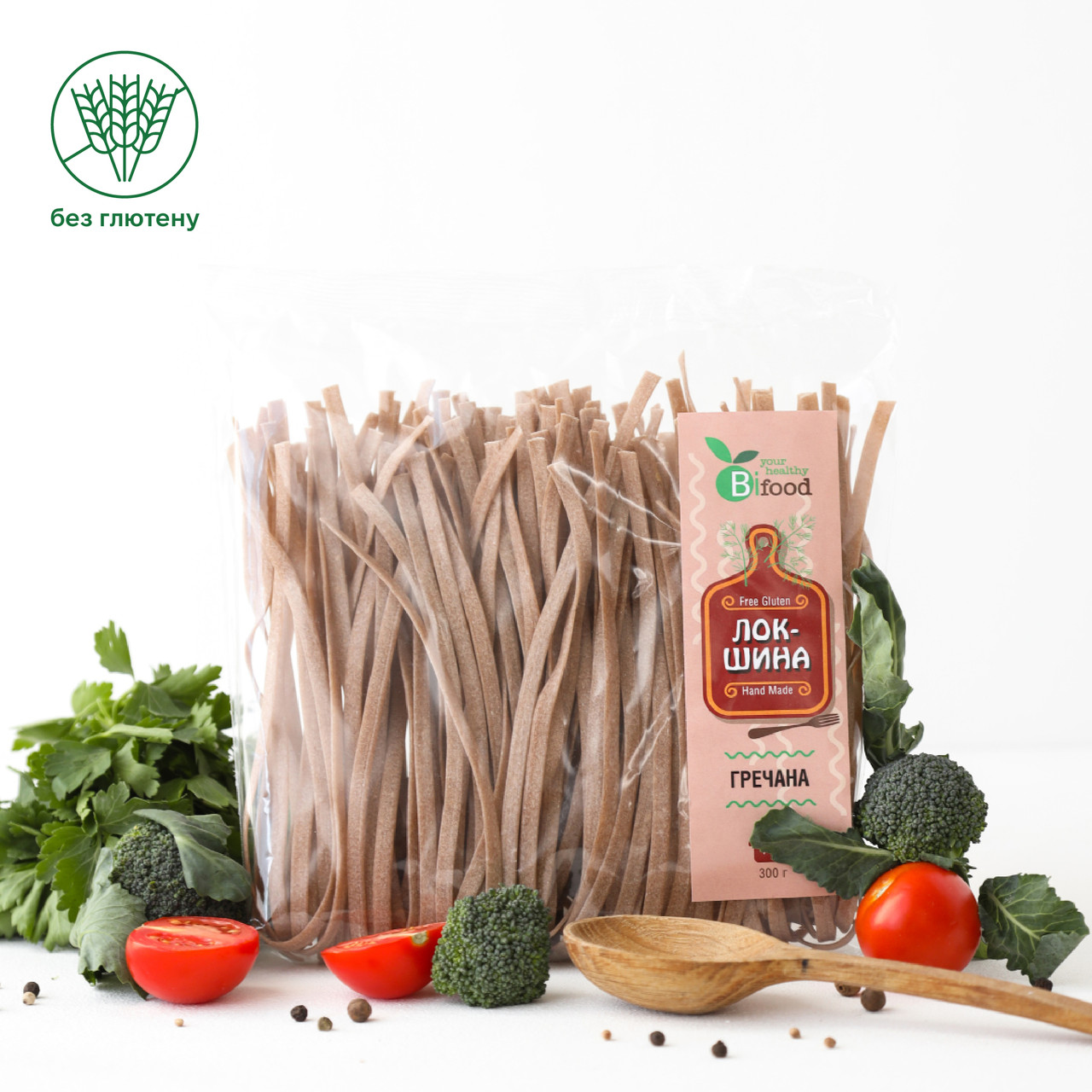 Локшина гречана 300 г Bifood, фото 1
