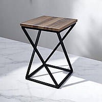 Табурет для кухні в стилі лофт Marble чорний/вишня малага Наша Ковка