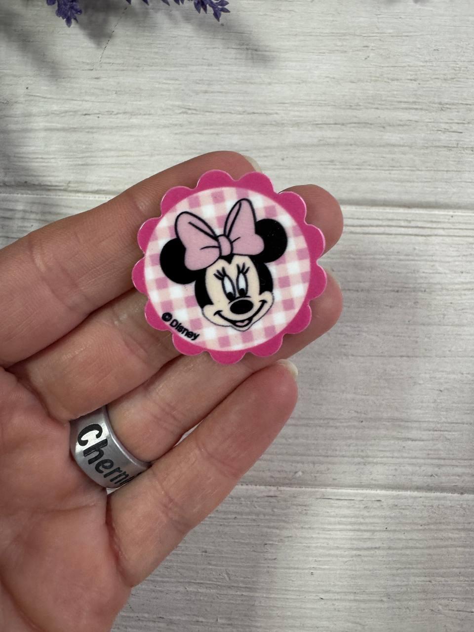 Кабошон плоский " Міккі Маус в круге " 9 шт