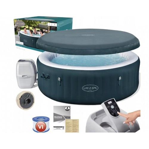 Надувний СПА-басейн джакузі Bestway Lay-Z-Spa Miami 6001D, 196×66 см, 6 місць