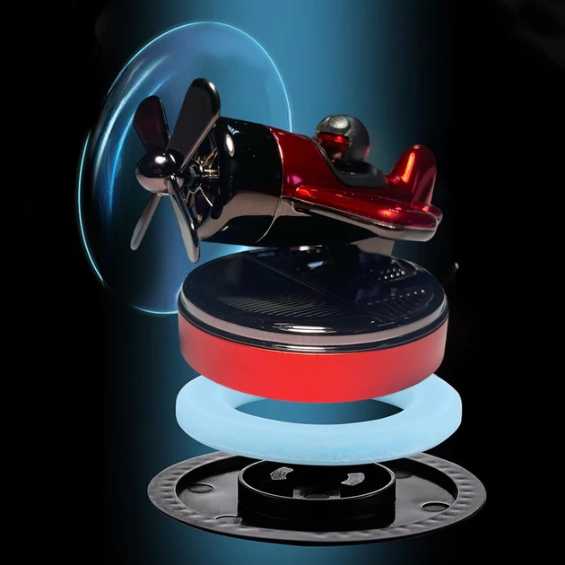 Автомобільний ароматизатор Airplane (Charm) на сонячній батареї, червоний, фото 1