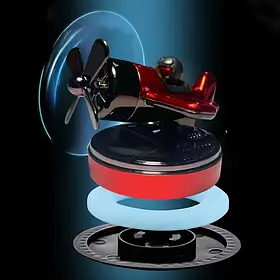 Автомобільний ароматизатор Airplane (Charm) на сонячній батареї, червоний