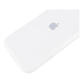 Silicone case for iPhone 14 ( 9) white (закритий низ), фото 3