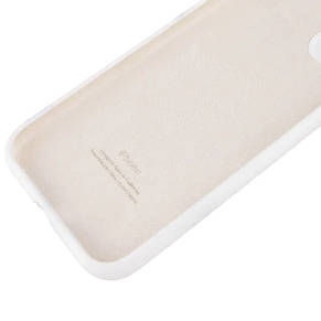 Silicone case for iPhone 14 ( 9) white (закритий низ), фото 4