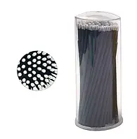 Мікробраші для брів і вій, чорні, в тубусі, 100 шт