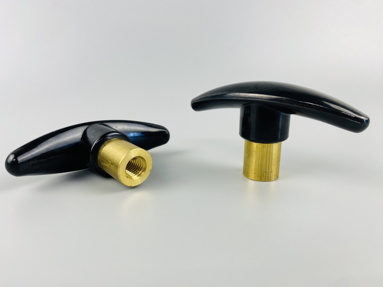 Наконечник важеля універсальний М8, L80 (чорний), латунна втулка різь внутрішня М8, фото 1