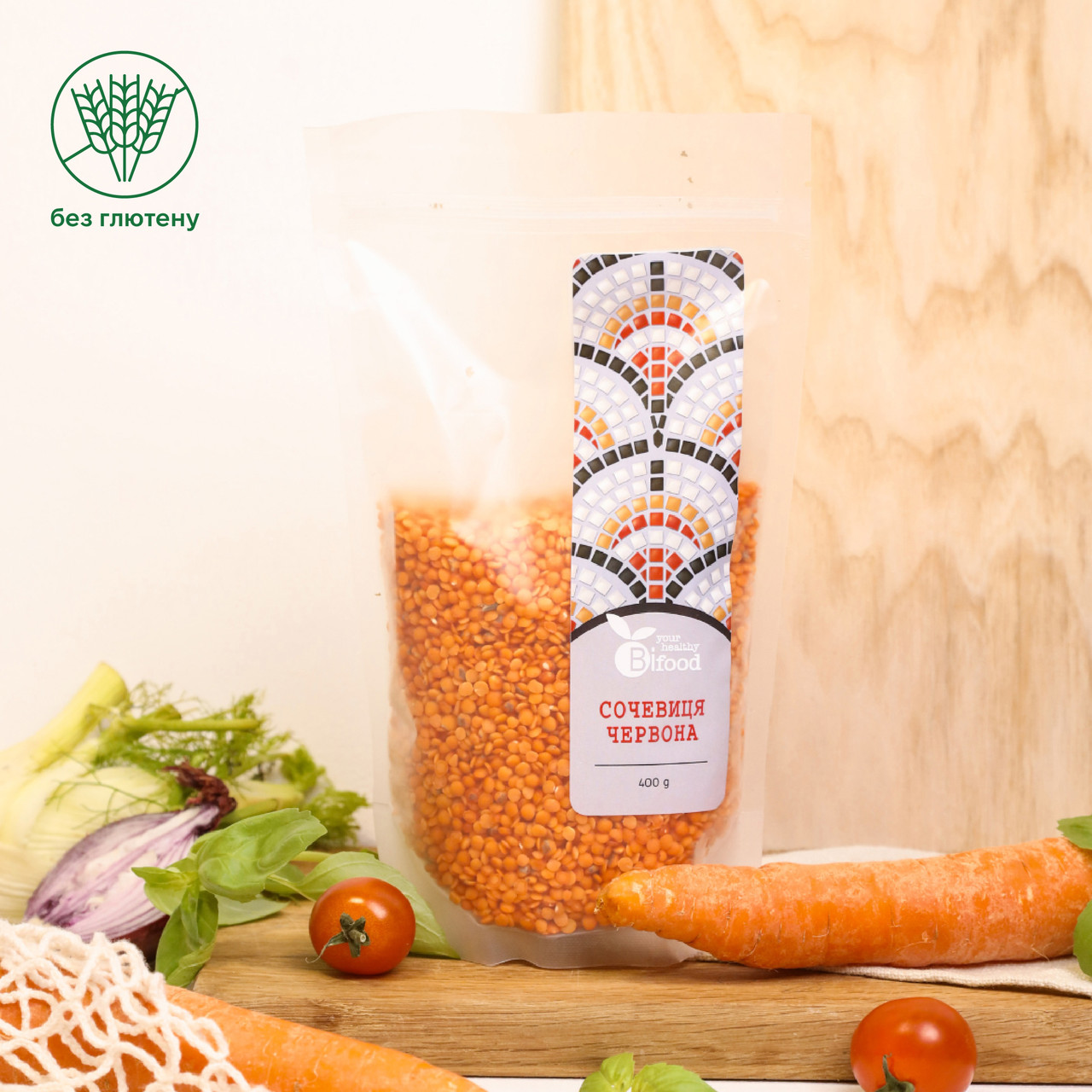 Сочевиця червона Україна 400г Bifood
