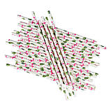 Коктейльні трубочки Фламінго 25штук 20 см різнобарвний, фото 2