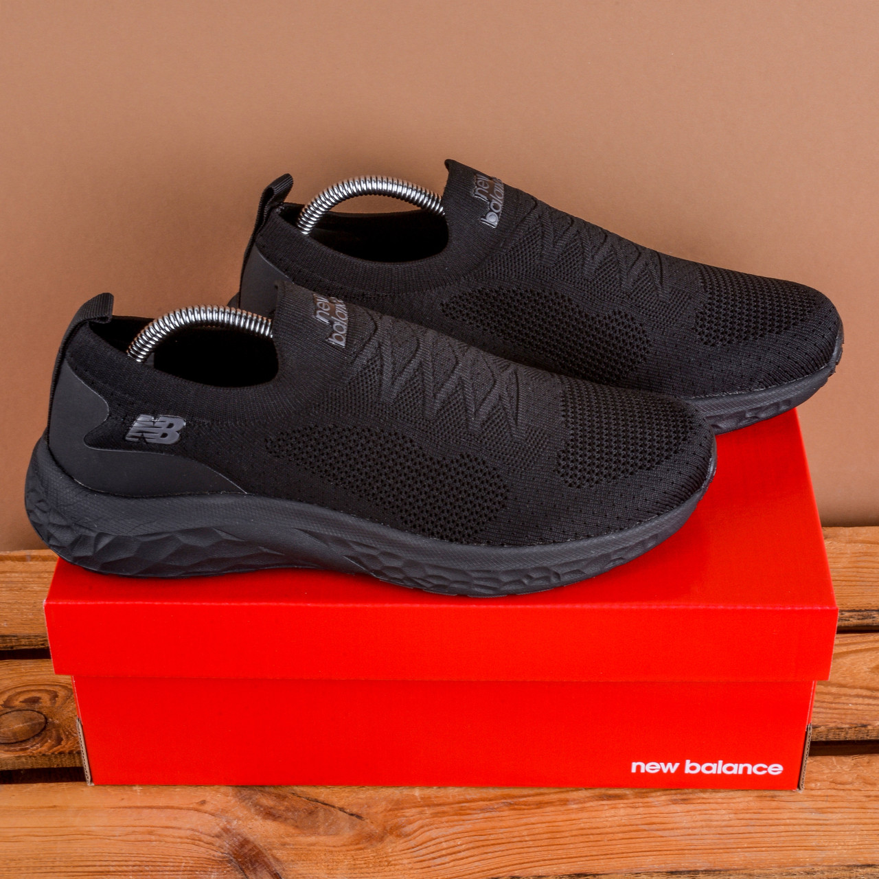 SALE Легкі кросівки тапочки New Balance повномірні чорні, фото 1