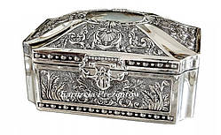 Скринька металева для прикрас 4724290 Колір срібний