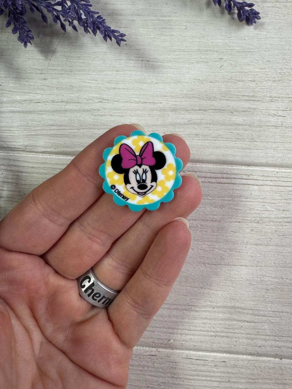 Кабошон плоский "  Міккі Маус в круге " 10 шт