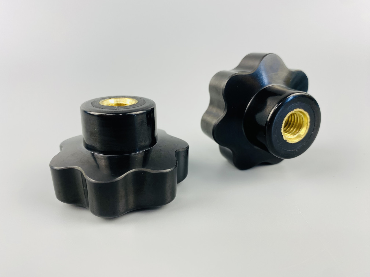 Наконечник важеля універсальний М10, D47 (чорний), латунна втулка різь внутрішня М10, фото 1