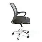 Підліткове крісло для занять Z 55 на роликах, ергономічна спинка, вертикальне блокування, колір чорний, фото 4