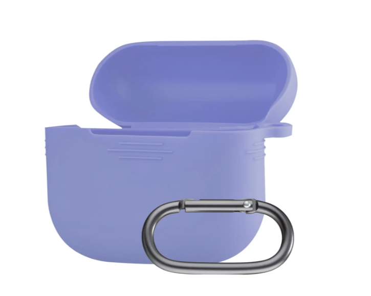 Чохол накладка з карабіном Silicon Case для Apple AirPods 3 Lavander