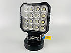 Фара квадратна (64 led діода) IP67 led chip 3030, алюмінієвий корпус, кріплення, фото 5