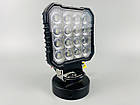 Фара квадратна (64 led діода) IP67 led chip 3030, алюмінієвий корпус, кріплення, фото 3