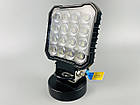 Фара квадратна (64 led діода) IP67 led chip 3030, алюмінієвий корпус, кріплення, фото 6