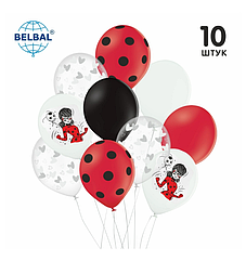Набір кульок  Belbal 12" (30 см) "Леді Баг" (10 шт)