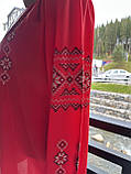 Вишиванка окружність грудей вишиванки 106см. червоний кольору шифон розмір 48, фото 2
