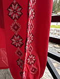 Вишиванка окружність грудей вишиванки 106см. червоний кольору шифон розмір 48, фото 5
