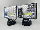 Фара LED прямокутна 144W 6000K (48 діодів) (15см х 11см х 3см) (ближній + дальній) ПОЛЕГШЕНИЙ КОРПУС!, фото 3