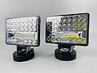 Фара LED прямокутна 144W 6000K (48 діодів) (15см х 11см х 3см) (ближній + дальній) ПОЛЕГШЕНИЙ КОРПУС!, фото 5
