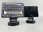 Фара LED прямокутна 144W 6000K (48 діодів) (15см х 11см х 3см) (ближній + дальній) ПОЛЕГШЕНИЙ КОРПУС!, фото 6