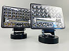Фара LED прямокутна 144W 6000K (48 діодів) (15см х 11см х 3см) (ближній + дальній) ПОЛЕГШЕНИЙ КОРПУС!, фото 4