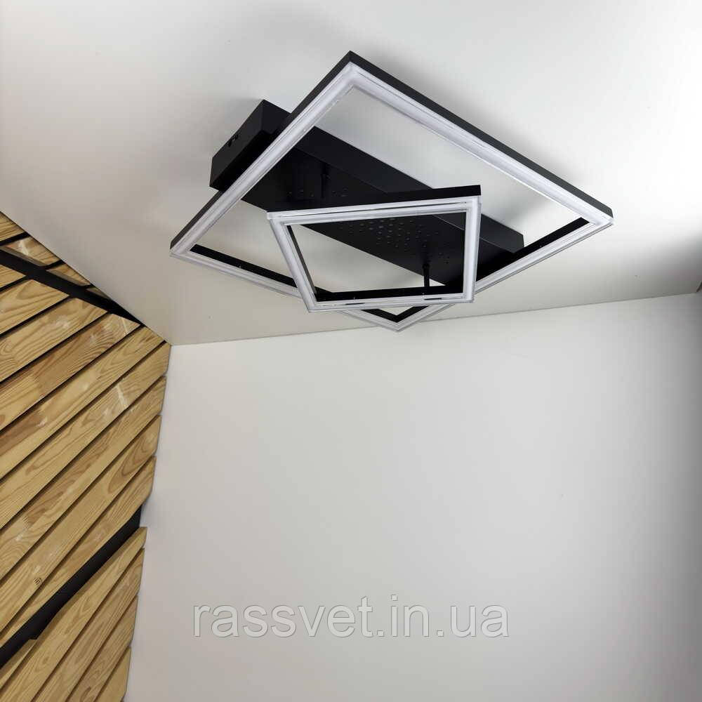 Світильник LED smart KENZO-S+пульт 100W 3000-5000K IP20 квадрат чорний Violux