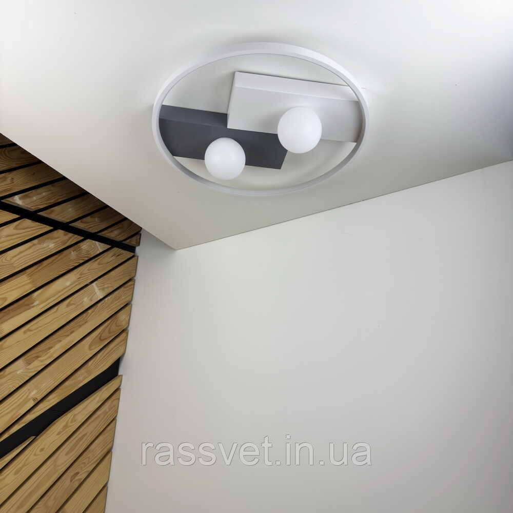 Світильник LED smart PICASSO-R+пульт 80W 3000-5000K IP20 круг біло-cірий Violux