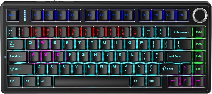 Клавіатура дротова Aula F75 keycap KRGD Blue USB EN/UA Black (6948391202846)