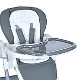 Стільчик для годування El Camino STEADY ME 1177 Storm Gray Темно-сірий, фото 9