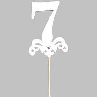 Топер у торт дерев'яний Цифра "7"