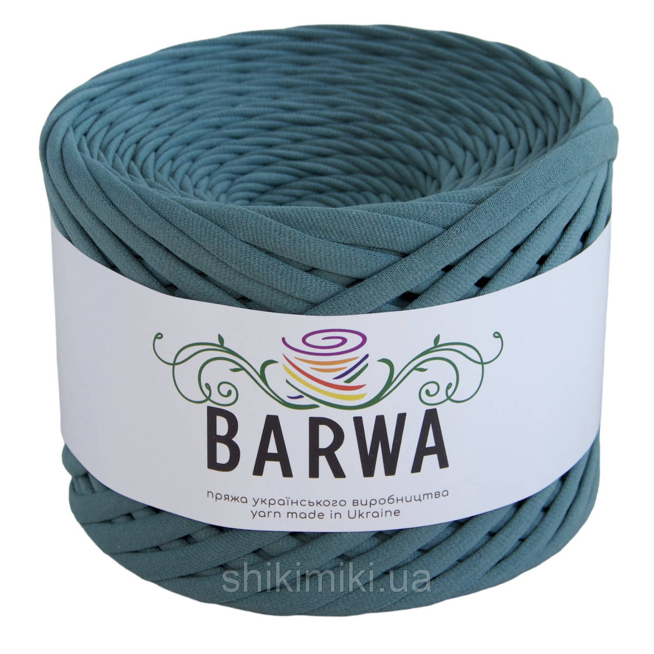 Пряжа трикотажна Barwa (7-9 мм / 100 м), колір Евкаліпт, фото 1