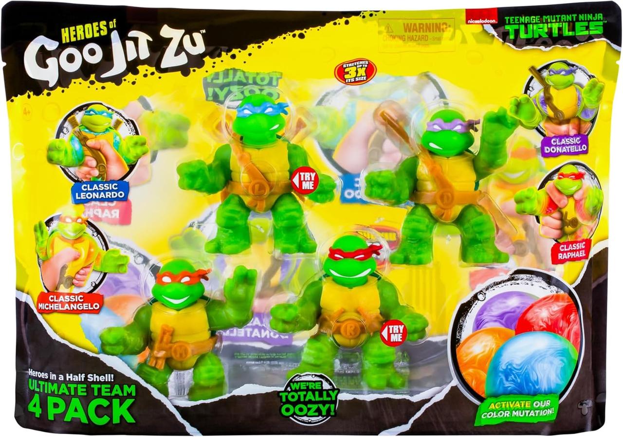 Набір фігурки гуджитсу Черепашки ніндзя 4 шт Heroes of Goo Jit Zu Teenage Mutant Ninja Turtles, Moose