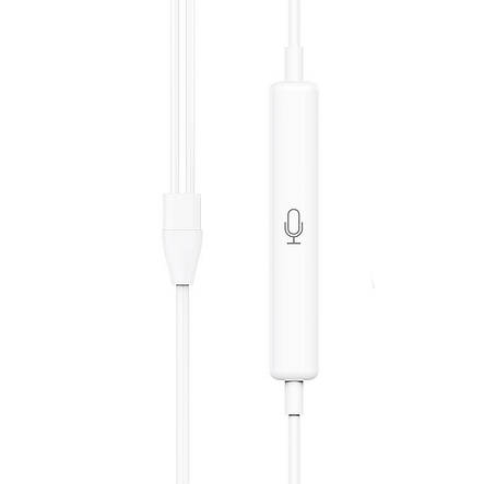 Навушники HOCO M80 Original series earphones mini- jack white (with mic), фото 2