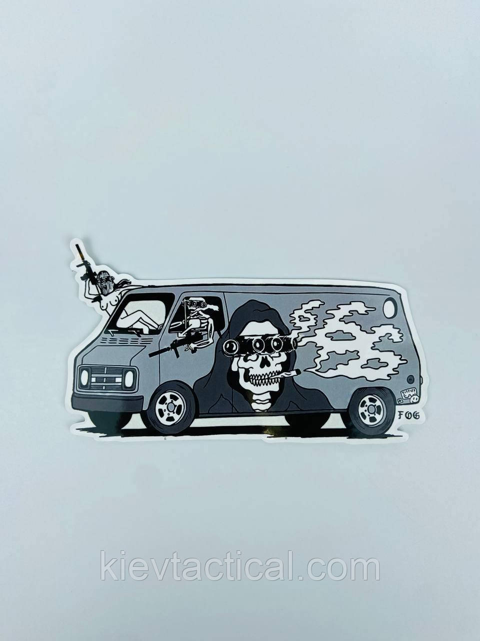 Стікер FOG Skeleton Van Hell, 15 х 7 см, фото 1