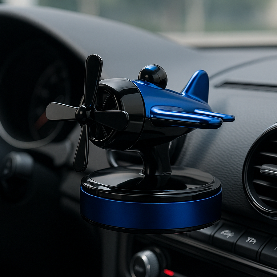 Автомобільний ароматизатор Airplane (Ocean) на сонячній батареї, синій, фото 1