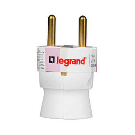 Вилка Legrand 2К+P біла 050187