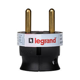 Переносна вилка Legrand чорна 2К 16А 050184