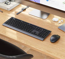 Комплект клавіатура + миша бездротова USB + Bluetooth Meetion C2000 чорний